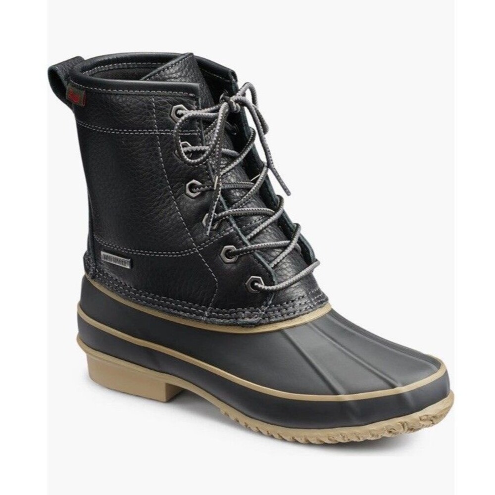 G. H. Bass Duclair Duck Black Leather Rain Boots Women’s Size 8 US NEW